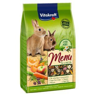 Корм для кроликов Vitakraft Premium Menu Vital 1 кг - ассорти - masterzoo.ua