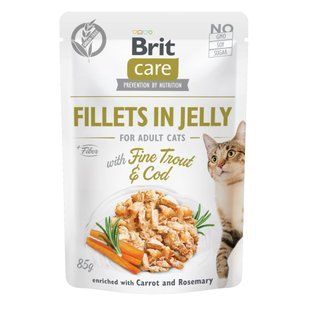 Влажный корм для кошек Brit Care Cat pouch 85 г - треска и форель - masterzoo.ua