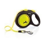 Поводок-рулетка Flexi с лентой &laquo;New Neon&raquo; L 5 м / 50 кг (жёлтая) - masterzoo.ua