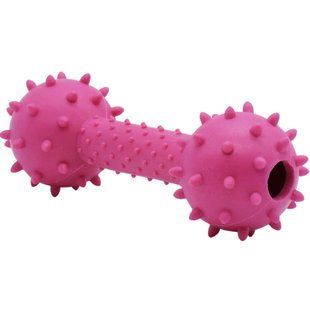 Іграшка для собак Pet Fun Гантель 14,5 см - рожевий - masterzoo.ua