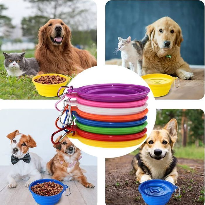 Миска силіконова переносна для собак Pet Fun 560 мл - колір в асортименті - masterzoo.ua