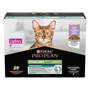 Набор влажного корма для кошек Pro Plan Sterilised Adult 10 шт х 85 г - индейка - masterzoo.ua