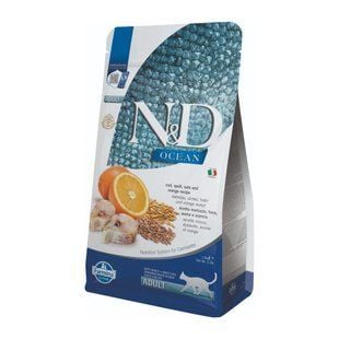 Сухой корм для кошек Farmina N&D Ancestral Grain Ocean Adult 1,5 кг - щепа, спельта, овес и апельсин - masterzoo.ua