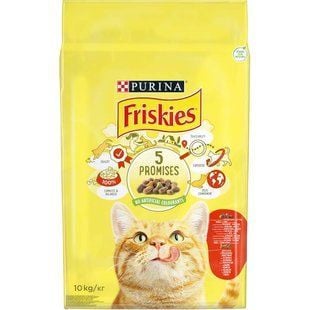 Cухой корм для кошек Friskies 5 Promises 10 кг - курица и говядина - masterzoo.ua