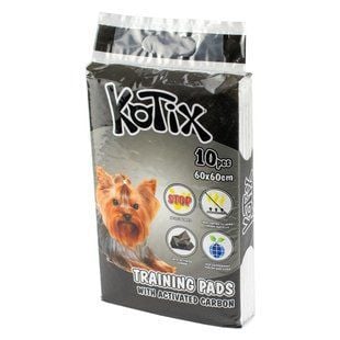 Пеленки для собак Kotix 60х60 см 10 шт - активированный уголь - masterzoo.ua