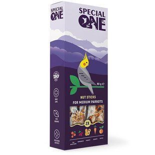 Ласощі для середніх папуг Special One 2 шт х 30 г - горіх - masterzoo.ua