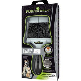 Щётка-пуходерка собак и кошек FURminator жёсткая 20,5 х 9,5 х 1,5 см L - masterzoo.ua