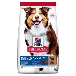 Сухой корм для собак Hill&rsquo;s Science Plan Mature Adult 7+ Medium Breed 14 кг - ягненок и рис - masterzoo.ua