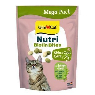 GimCat Nutri Biotin Bites витамины для кошек 425 г - водоросли и биотин - masterzoo.ua