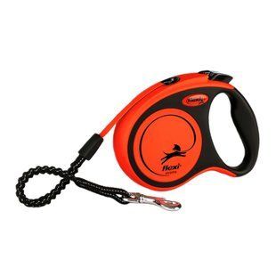 Поводок-рулетка для собак Flexi Xtreme S лента 5 м &ndash; оранжевый - masterzoo.ua