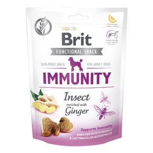 Лакомство для собак Brit Functional Snack Immunity 150 г - насекомое и имбирь - masterzoo.ua