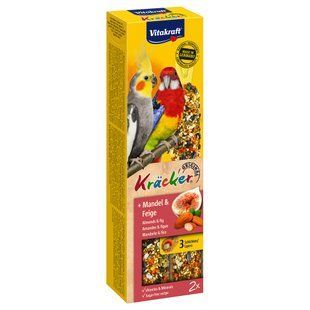 Лакомство для средних попугаев Vitakraft Kracker Original Almonds & Fig 2 шт х 90 г - миндаль и рис - masterzoo.ua