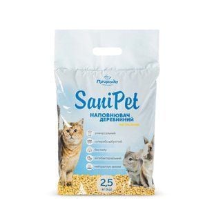 Sani Pet наповнювач деревний універсальний 2,5 кг - без аромату - masterzoo.ua