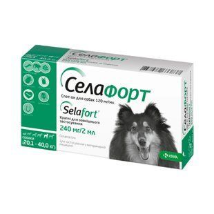 Капли на холку для собак KRKA Селафорт 240 мг/2мл от 20 до 40 кг, 1 шт - masterzoo.ua