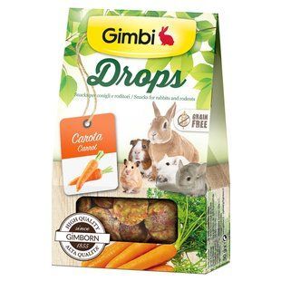 Лакомство для грызунов GimBi Drops 50 г - морковь - masterzoo.ua