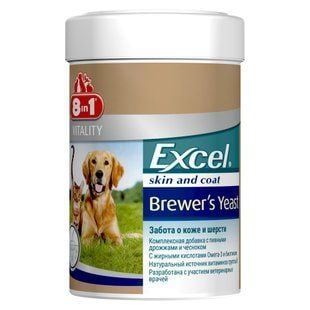Пивные дрожжи 8in1 Excel &laquo;Brewers Yeast&raquo; 1430 таблеток (для кожи и шерсти) - dgs - masterzoo.ua