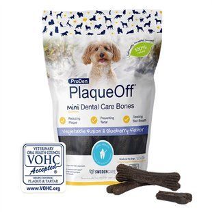 Лакомство для собак ProDen PlaqueOff Mini Dental Bones 340 г - овощи и черника - masterzoo.ua