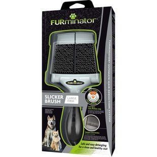 Щётка-пуходерка собак и кошек FURminator жёсткая 20,5 х 9,5 х 1,5 см L - cts - masterzoo.ua