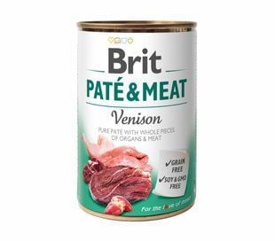 Влажный корм для собак Brit Care Pate&Meat 400 г - оленина - masterzoo.ua