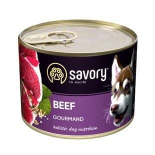 Влажный корм для собак Savory Adult 200 г - говядина - masterzoo.ua