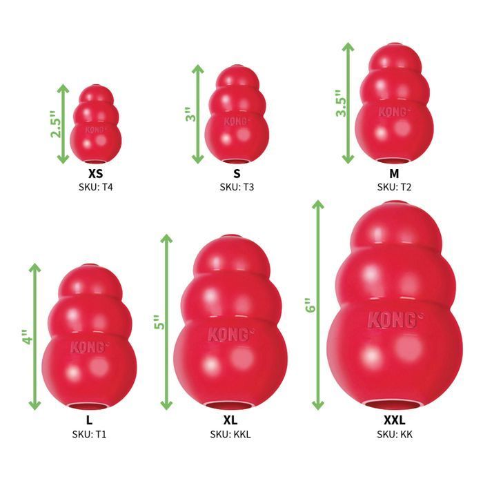 Kong Classic іграшка для собак XS 6,4 см - червоний - masterzoo.ua
