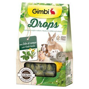 Лакомство для грызунов GimBi Drops 50 г - травы - masterzoo.ua