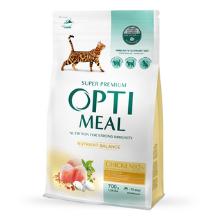 Сухий корм для котів Optimeal Nutrient Balance Adult 700 г - курка - masterzoo.ua