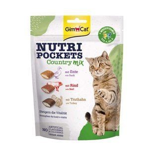 Лакомство для кошек GimCat Nutri Pockets Country Mix 150 г - мясной микс - masterzoo.ua