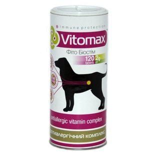 Витамины для собак Vitomax Фито Биостим Antiallergic 120 шт - masterzoo.ua