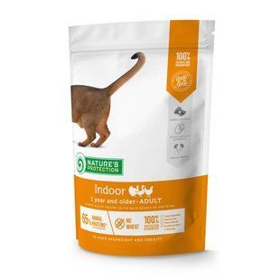 Сухой корм для кошек Nature's Protection Indoor Adult 400 г - домашняя птица - masterzoo.ua