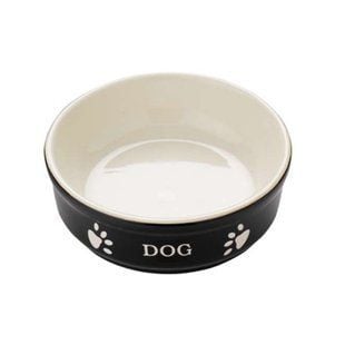 Миска керамическая для собак Nobby Dog 240 мл - черно-бежевый - masterzoo.ua