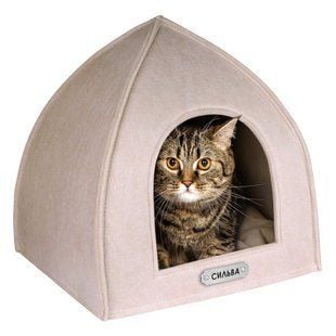 Barksi домик для кошек M 40х40х42 см - бежевый - masterzoo.ua