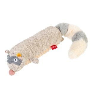 Игрушка для собак GiGwi Plush Енот с пищалкой | M - 17 см - masterzoo.ua