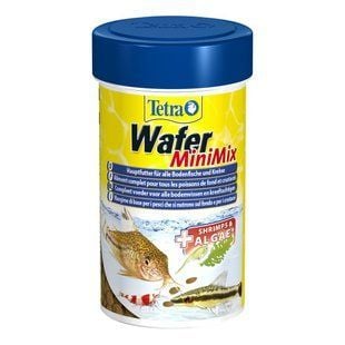 Сухой корм для донных аквариумных рыб и ракообразных Tetra Wafer Mini Mix 100 мл - чипсы - masterzoo.ua