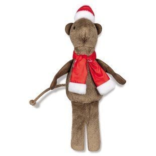 Pet Fun Новогодний Сурикат игрушка для собак 10х35 см - коричневый - masterzoo.ua