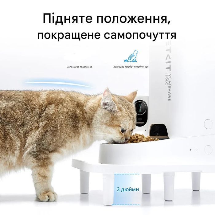 Petkit Raised Stand підйомна підставка під автоматичну годівницю 27,5х35 см - білий - masterzoo.ua