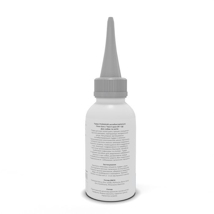 Пудра для собак та котів Puramur Vet line Clean Ears антибактеріальна 20 г - masterzoo.ua