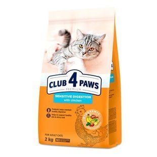 Сухой корм для кошек Club 4 Paws Premium Sensitive Digestion 2 кг - курица - masterzoo.ua