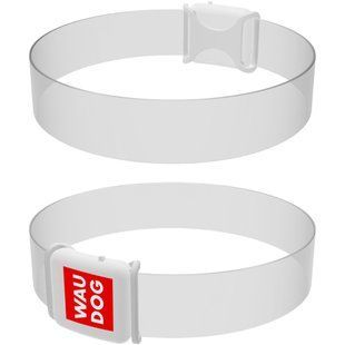 Waudog Led ошейник для собак S - прозрачный с подсветкой - masterzoo.ua