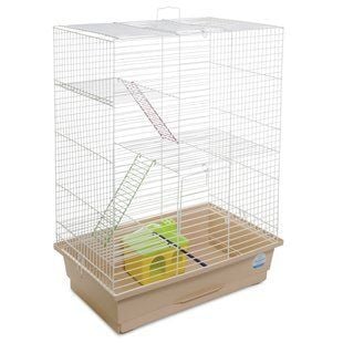 Клітка для гризунів Природа &laquo;Нюра&raquo; з будиночком 44 x 27 x 59 см (коричнева) - masterzoo.ua