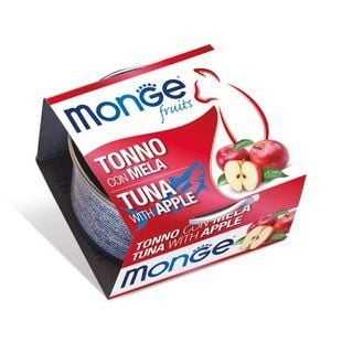 Влажный корм для кошек Monge Fruits Adult 80 г - тунец и яблоко - masterzoo.ua
