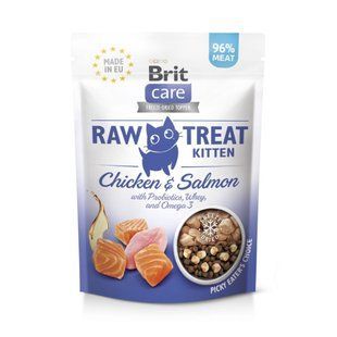 Лакомство для котят Brit Raw Treat Kitten 40 г - курица и лосось - masterzoo.ua