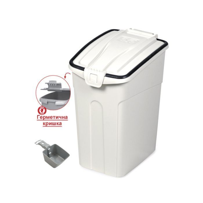 Контейнер для корму собак MPS Oto Food S 31х19х35 см 12 л - білий - masterzoo.ua