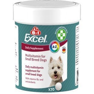 8in1 Excel Multi-Vitamin Small Breed Daily Supplement мультивитамины для собак 70 шт - masterzoo.ua