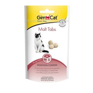 Лакомство для кошек GimCat Malt Tabs 40 г - ассорти - masterzoo.ua