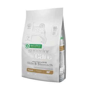 Cухой корм для собак Nature's Protection Superior Care Sensitive Skin & Stomach Adult Small Breeds 1,5 кг - ягнёнок - masterzoo.ua