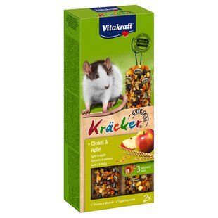 Лакомство для крыс Vitakraft Kracker Original 2 шт х 56 г - спельта и яблоко - masterzoo.ua