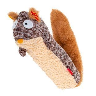 Игрушка для собак GiGwi Plush Белка с пищалкой 29 см - masterzoo.ua