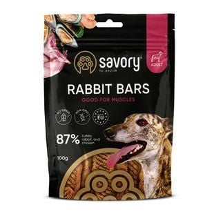 Ласощі для собак Savory Rabbit Bars 100 г - кролик - masterzoo.ua