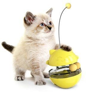 Pet Fun Неваляшка игрушка для кошек 135 мм - желтый - masterzoo.ua